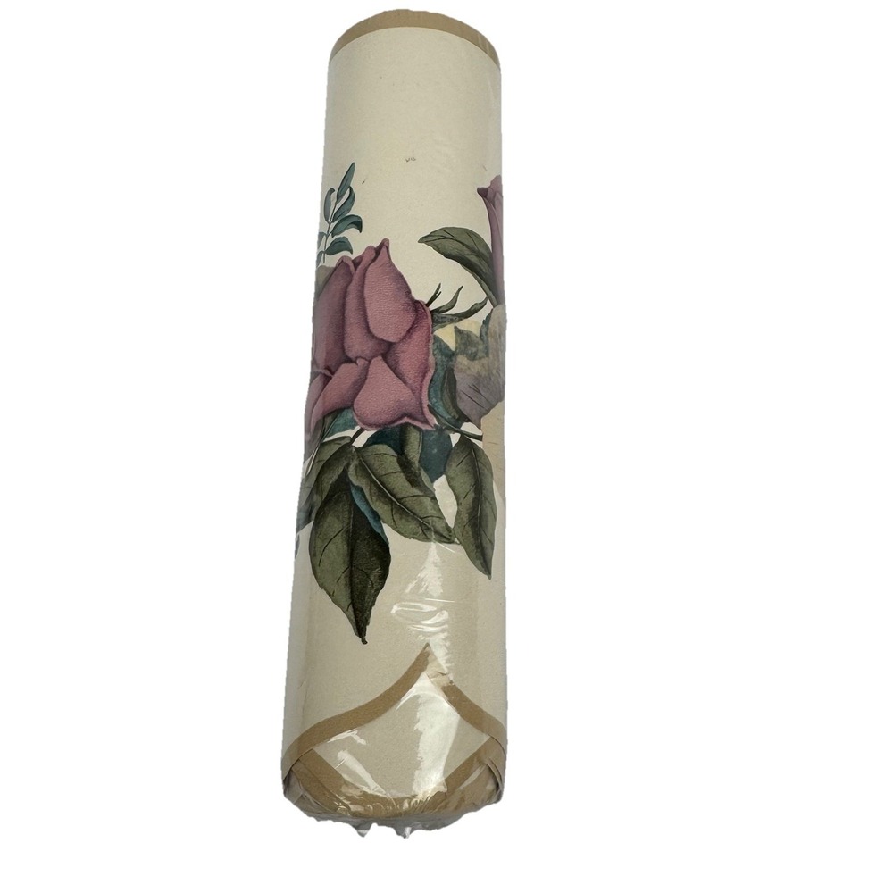 VTG Floral Roses & Pansies Brewster Wall Paper Border Scalloped Edge New Sealed